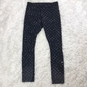 Lululemon Tight Stuff Tight (Reflective) Simply Lace Play Dark Slate Black